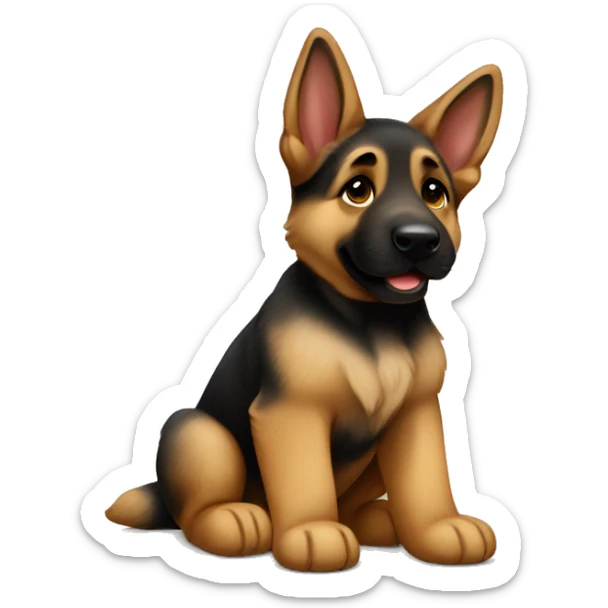 German shepherd puppy sticker