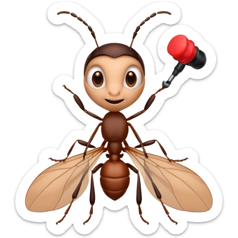 An ant that record the padkaat and name of that ant is Mansour Morchehzadeh that ant is a funny and fantasy sticker