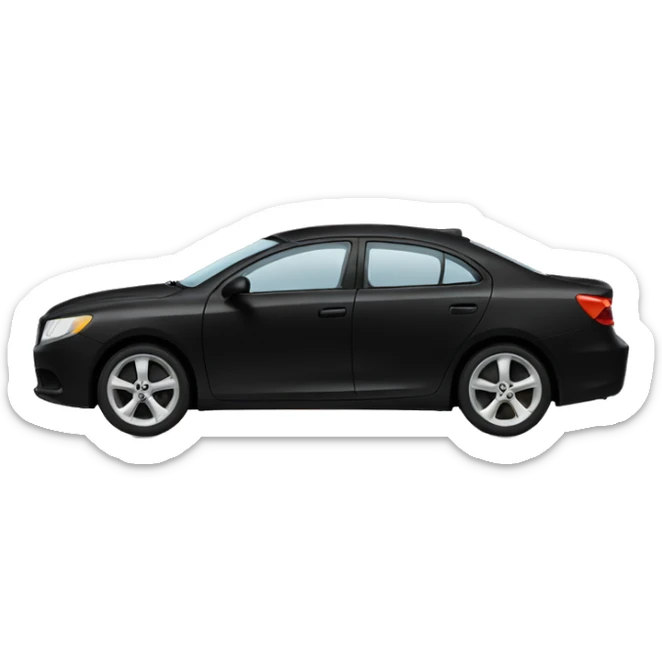 Black car sticker