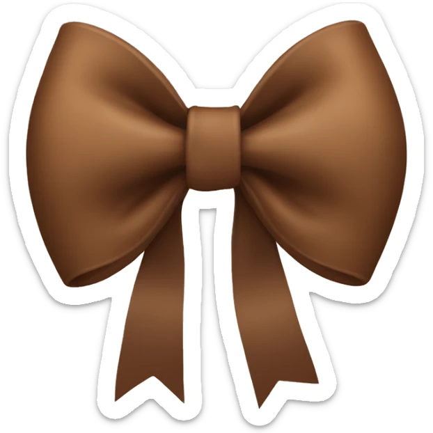 brown bow sticker