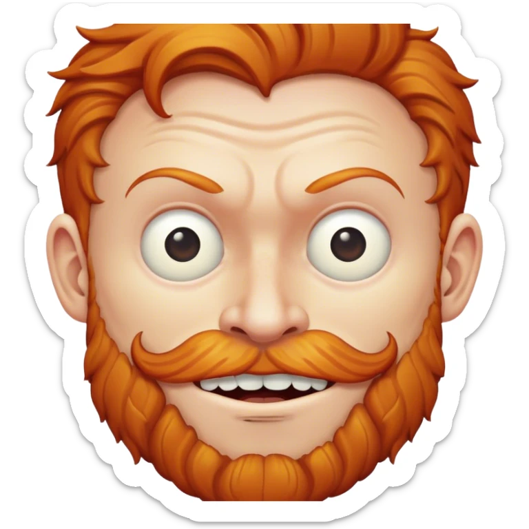Crazy ginger man sticker