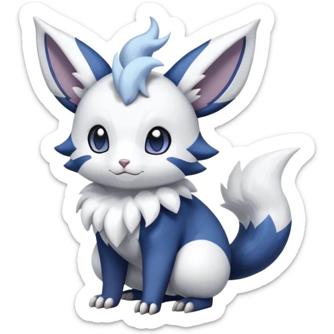 Shiny Furret-Minccino-Meowstic-Absol-Zangoose-Hybrid (Full body) sticker
