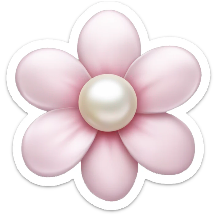 Pearl light pink flower sticker