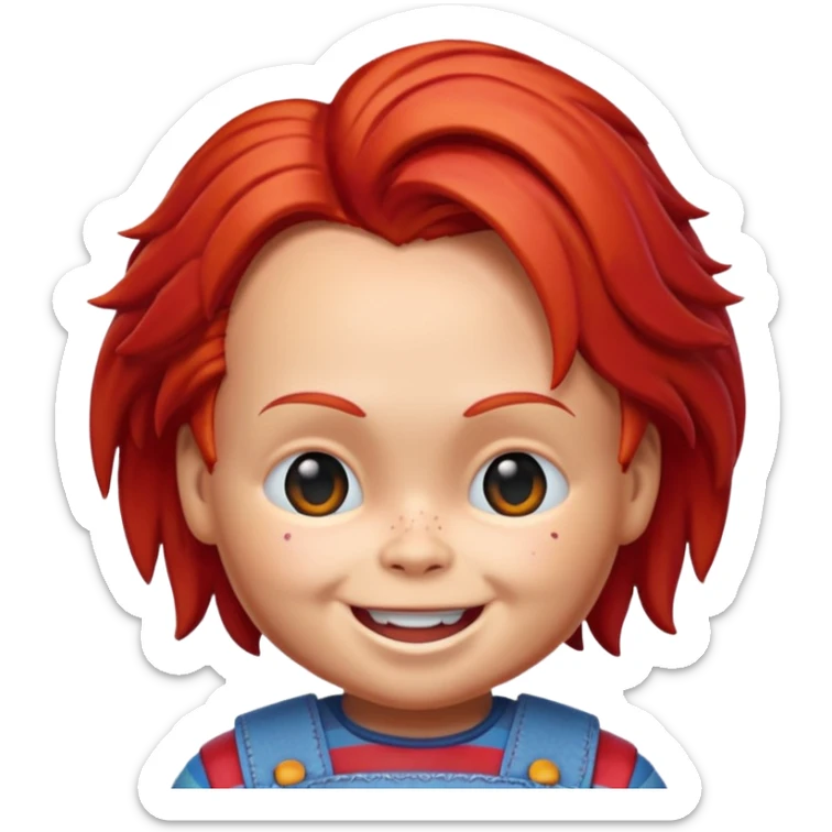 Un emojin de chuky sticker