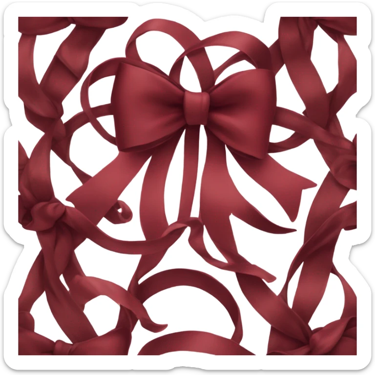 dark red bow sticker