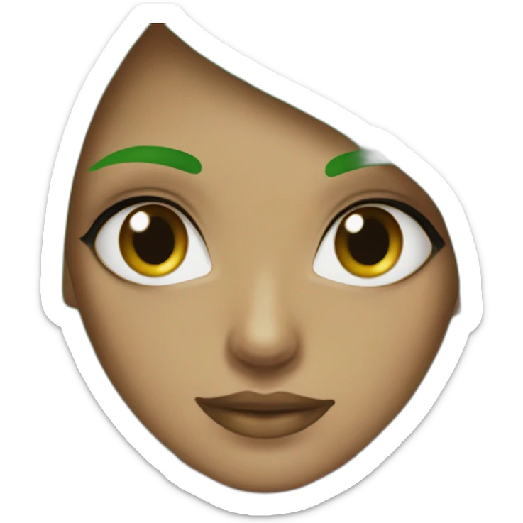 lakshart-nia-with-green-eyes-and-orange-hair sticker