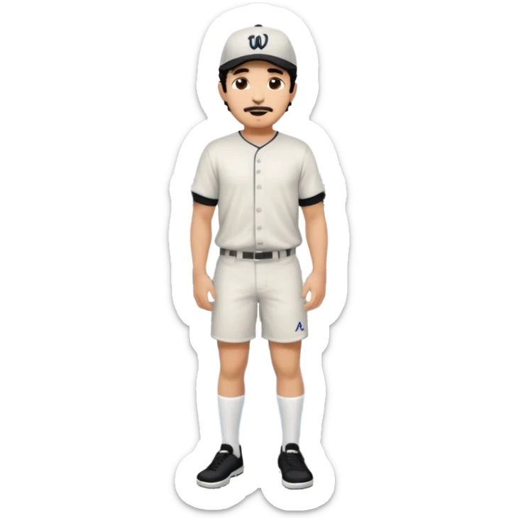Curly hair short facial hair Washington Bridge Jersey white socks cover up the ankle legs and knees a right arm sleeve on your right arm sticker