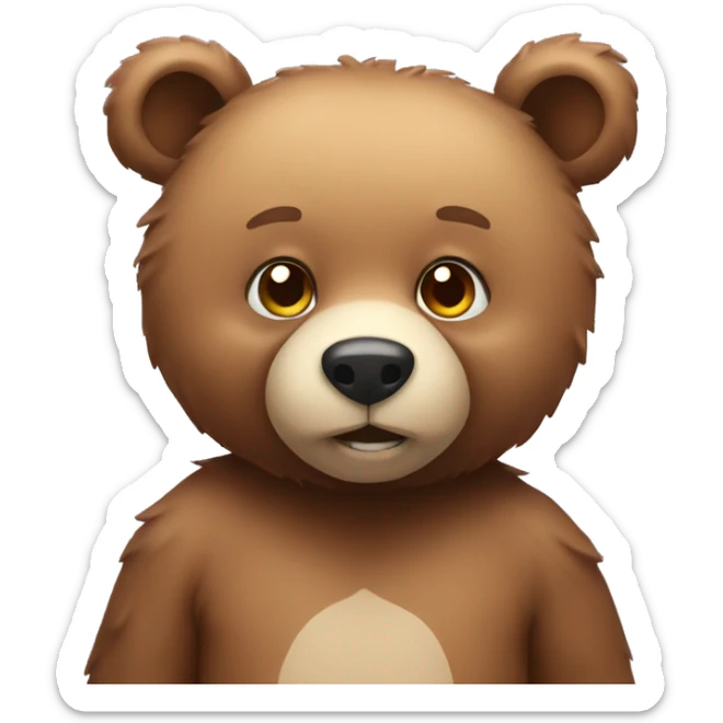 Cute bear sticker