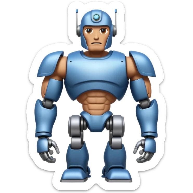 Greek Robot a giant and have good body made of iron and a good face like greek gods  sticker