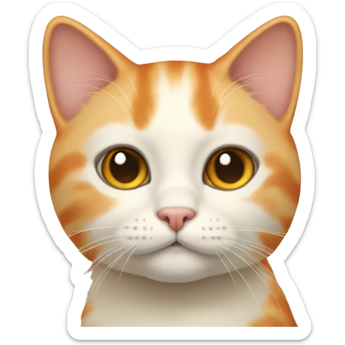 Cream orange cat  sticker