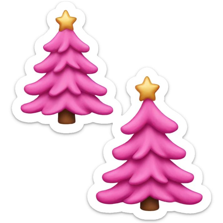 Christmas tree pink sticker