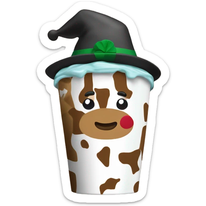 christmas starbucks cup gingerbread with buissness hat and cane cow on the to sticker
