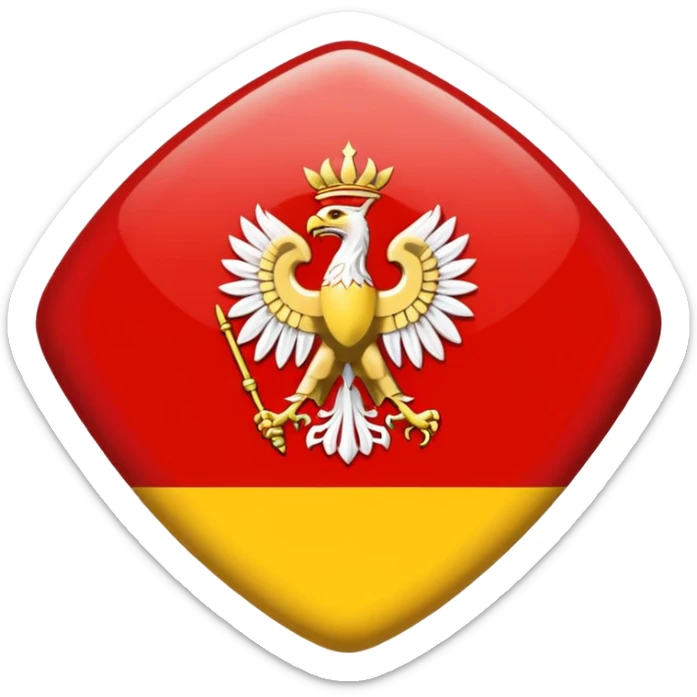 give me a symbol to combine my polish and macedonian roots that is simple and legible sticker