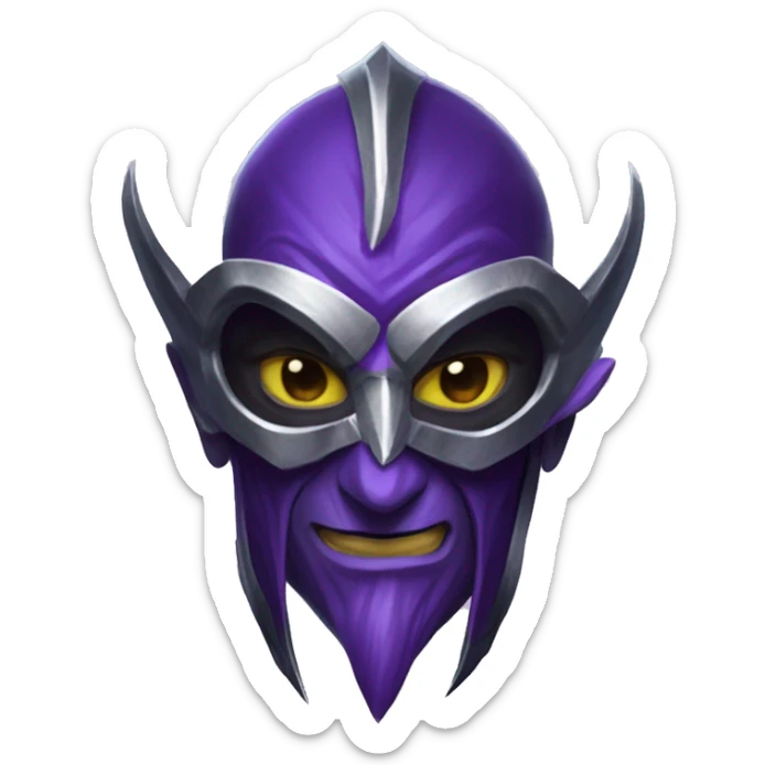 make kassadin from league of legends, just with the mask, and preferably showing his netherblade sticker