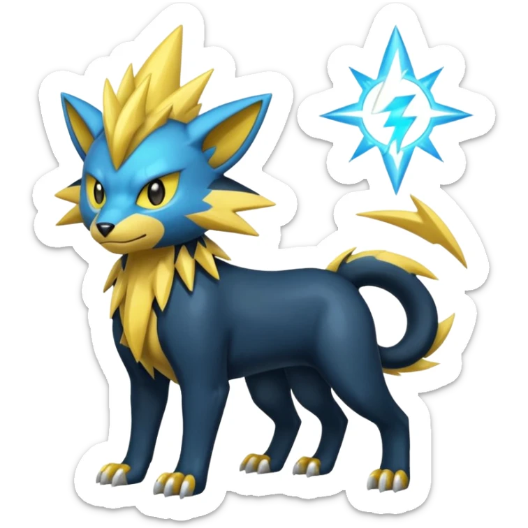 Electric Tynamo-Manectric-Luxray-Electrike-Pokémon-Fakémon-fusion sticker