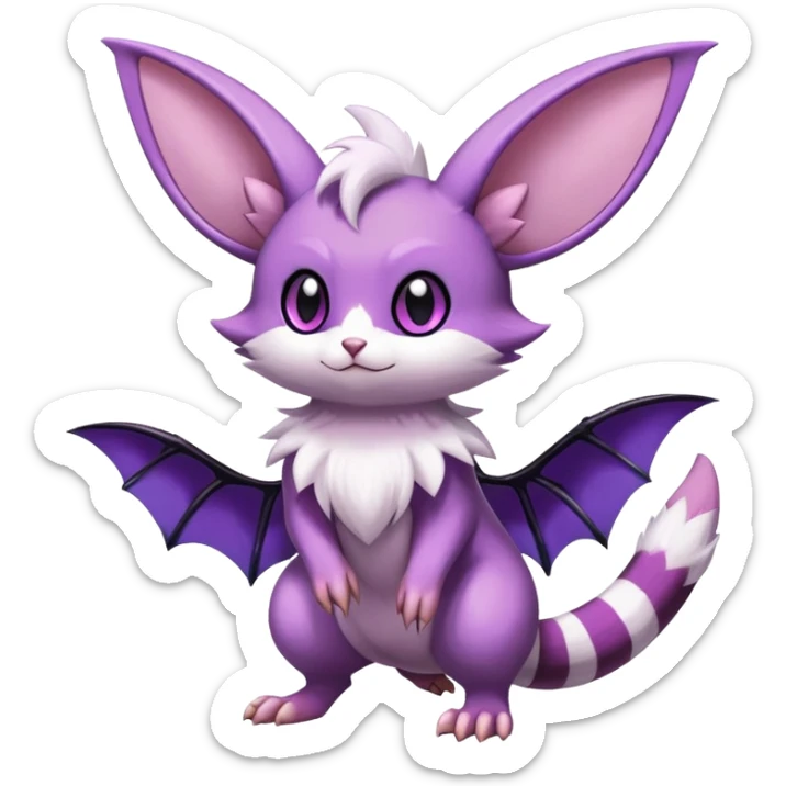 Shiny Furret-Espeon-Noibat-Noivern-Hybrid (Full body) sticker