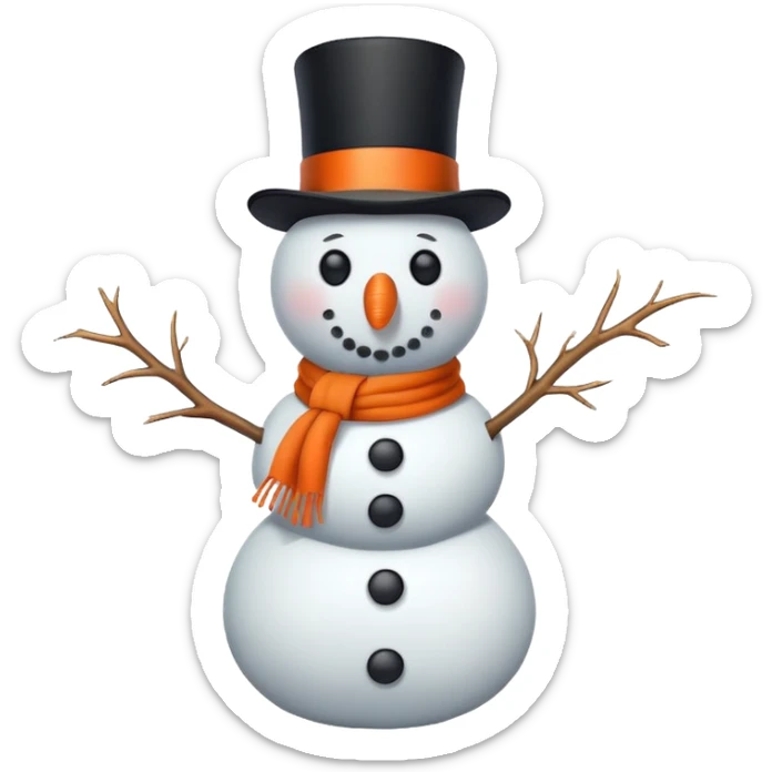 classic snowman sticker