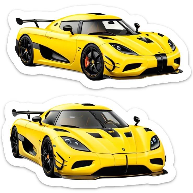 Koenigsegg Agera RS - Koenigsegg (Model Year: 2020) (Iconic colour: Yellow) sticker