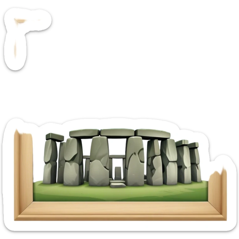 Stonehenge Landmark Emoji – Showing the prehistoric stone circle with a natural sky backdrop. sticker