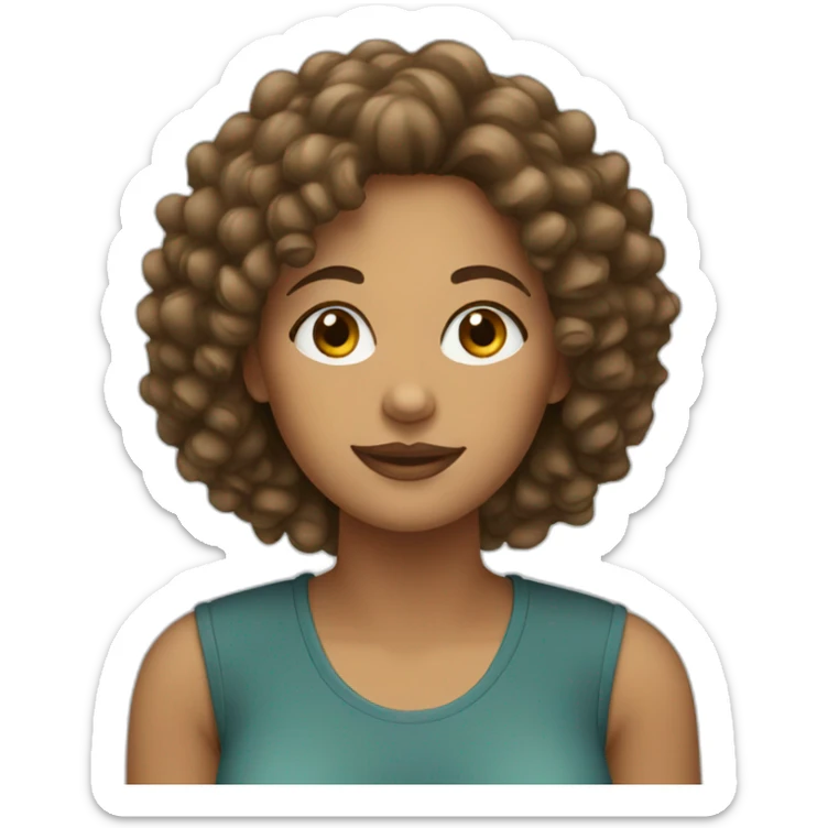 Women with curly hair  sticker