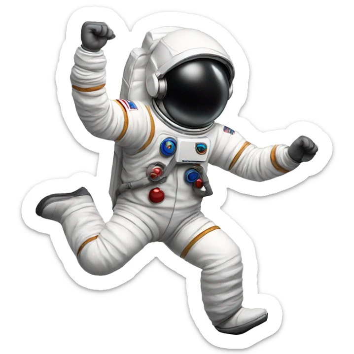 Dancing astronaut sticker