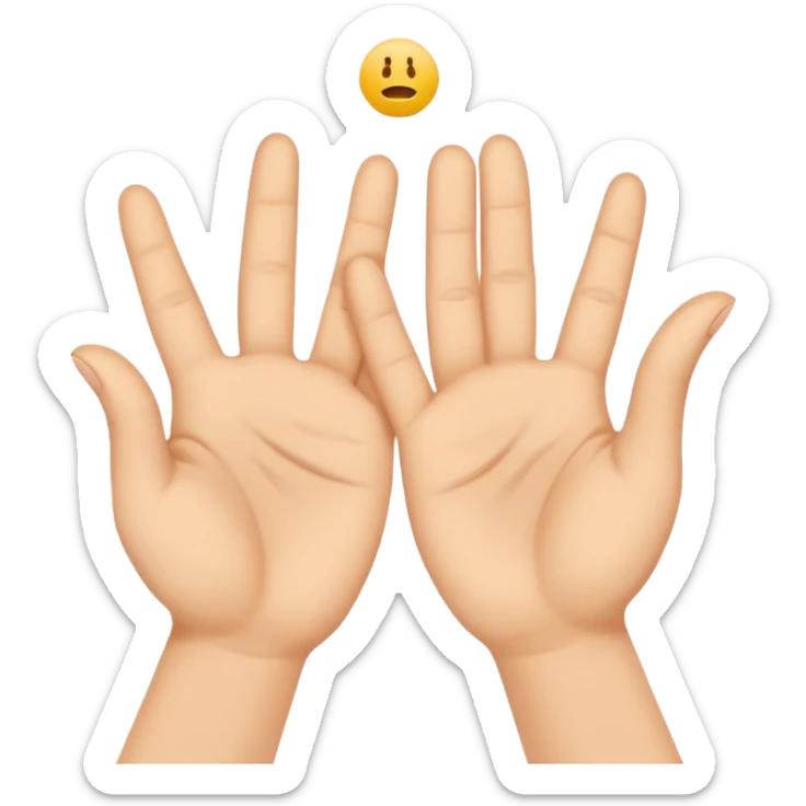 Due mani in posizione di mudra, posizione del potere sticker