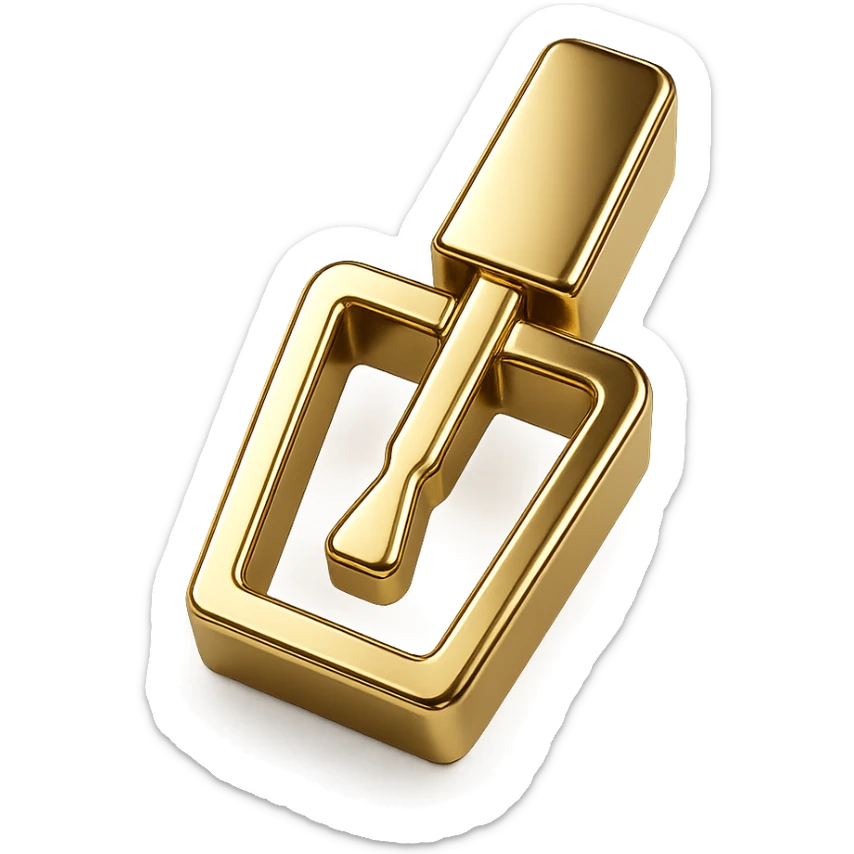 nail polish bottle logo, luxury style, gold accents, sleek design, suitable for a nail paint brand, no text sticker