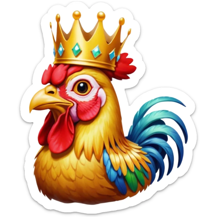 The Crispy Diadem of the Sub-Reddit Sovereign

A taxidermied rooster, saturated in high-viscosity vegetable oil and carbon-locked at 400 degrees, wearing a miniature crown of RGB-lit fool's gold. sticker