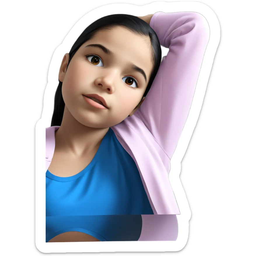 girl in black hat indoors sticker