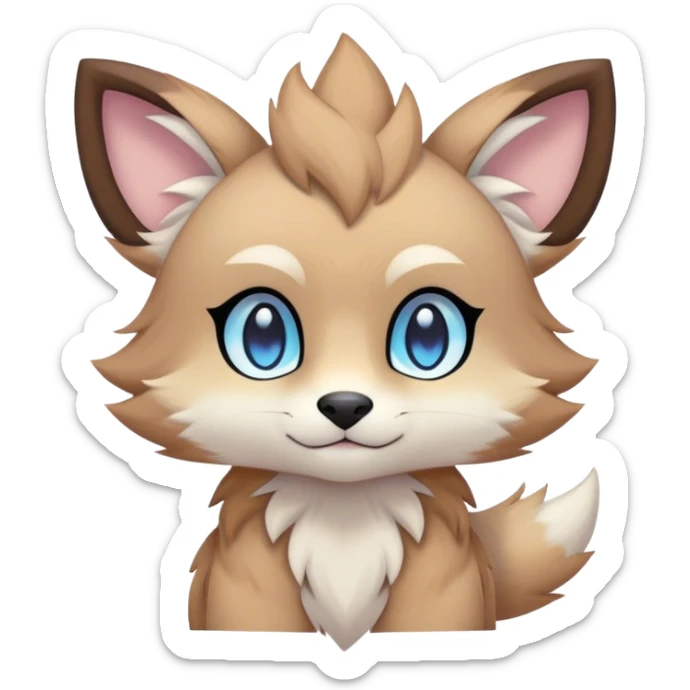 Kawaii pastel edgy colorful ethereal anthro fursona Fakemon sticker