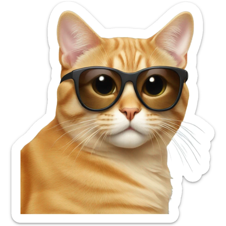 Cat with sunglasses sticker