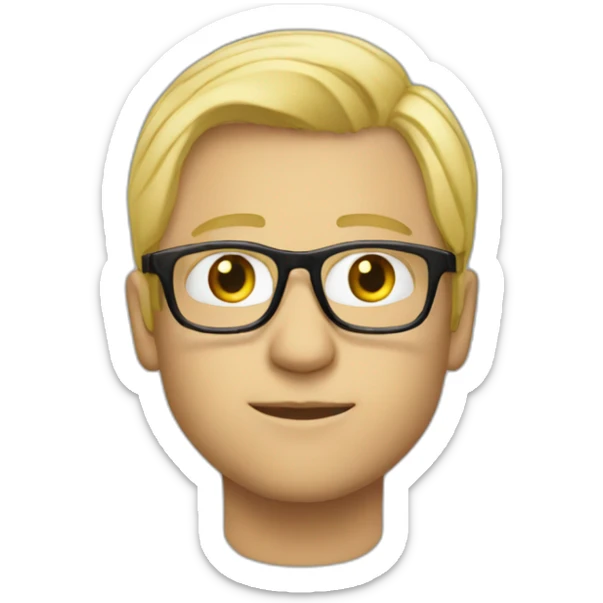 Jeffrey-glasses—blonde sticker
