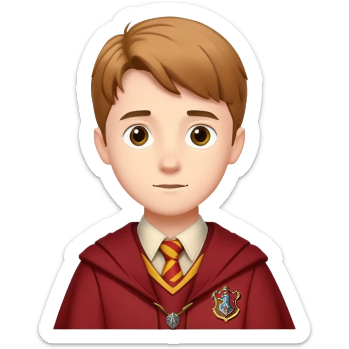 Oliver Wood  in harry potter, wear hogwarts gryfindor uniform sticker