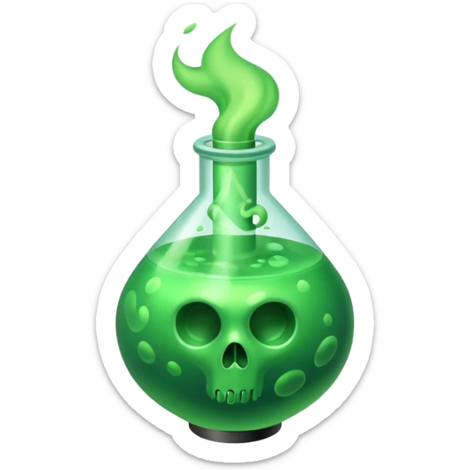 poisonous gas, isometric sticker