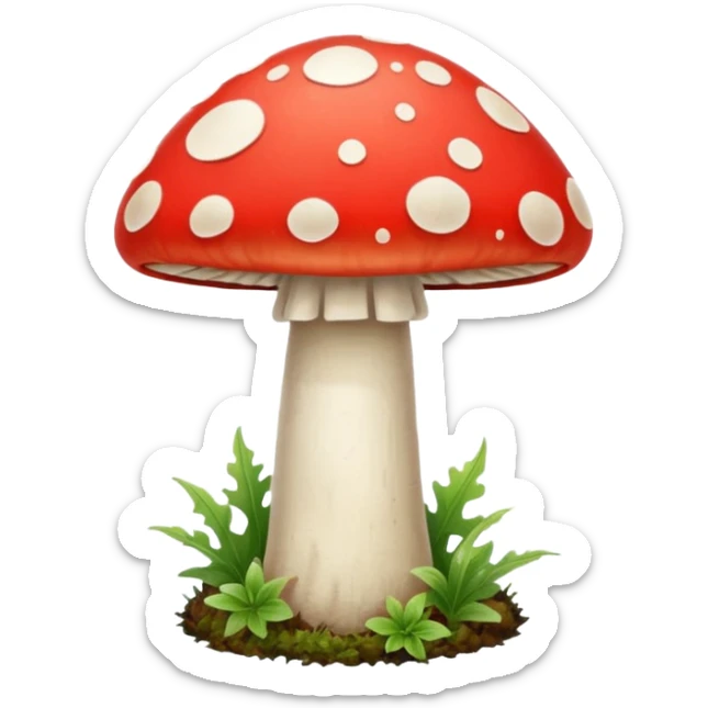 psychodelic mushroom single simple colorful harvested psylocybine sticker