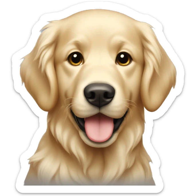 Golden Retriever cream sticker