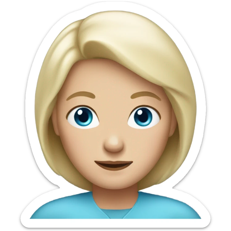 60 year old woman blonde hair blue eyes  sticker