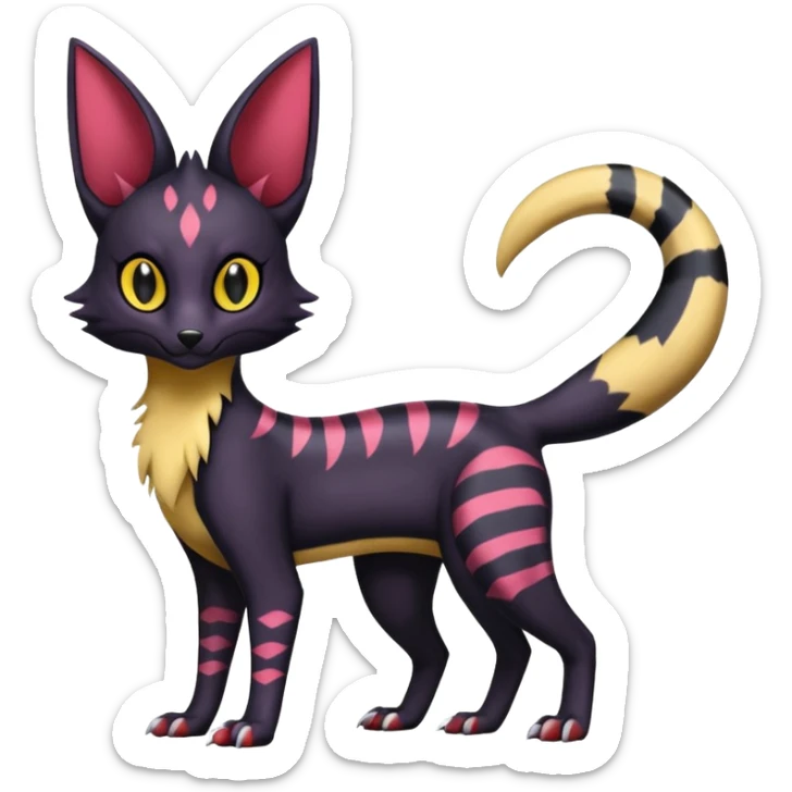 Salandit-Umbreon-Genet-Noivern-Noibat-Serval-Hybrid (Full body) sticker