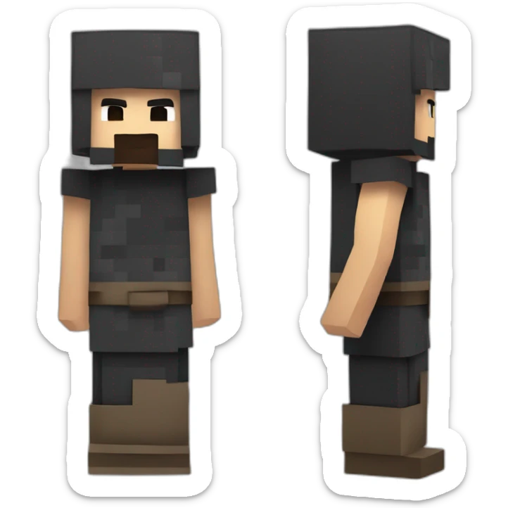 standing-ninja-with-minecraft-skin sticker