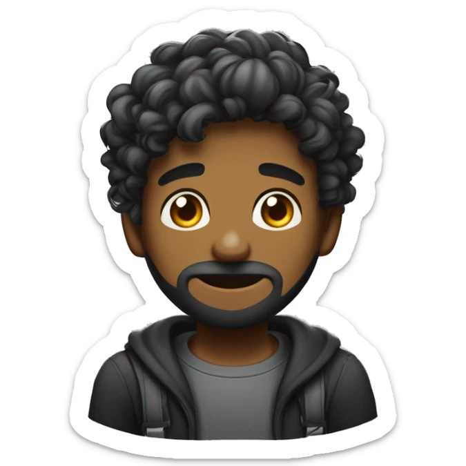 emote para twitch, logotipo ilustrado, plano médio curto, cabelo loiro escuro, olhos castanhos, camiseta preta , cabelo curto e raspado dos lados, estilo anime, personagem masculino sticker