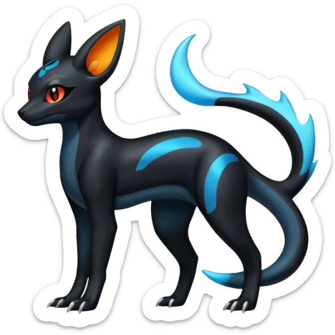Umbreon-Amaura-Salandit-Fakémon-fusion (full body) sticker
