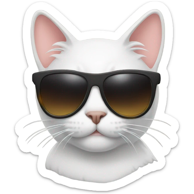 Cat with sunglasses sticker