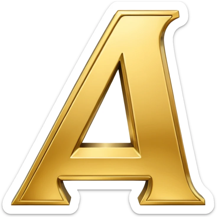 The letter A sticker