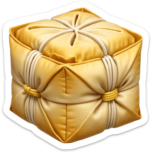 siu mai (a type of dim sum, just 1 cube of white color fish patty wrapped by yellow dough, leaving only the top part unwrapped, shape looks like short cylinder shape) sticker