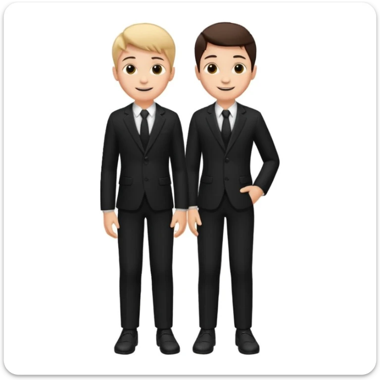 Maktab yonida kulib turgan qora kostyum shim kiygan bola rasmini chiqarib ber sticker