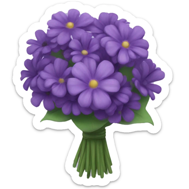 Purple bouquet sticker