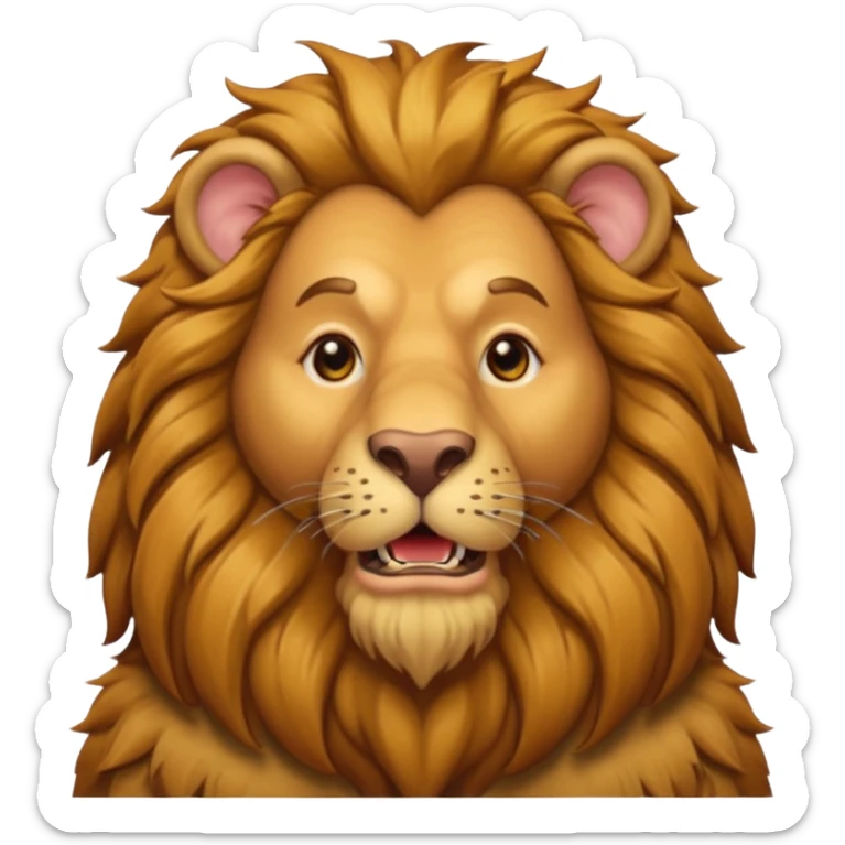 Cowardly Lion from The Land of Oz with golden brown fur sticker