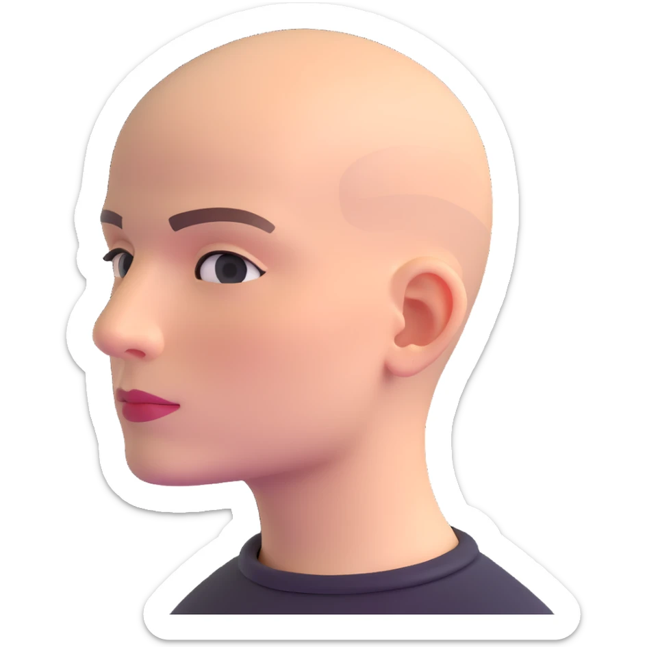feminist activist with shaved head sticker