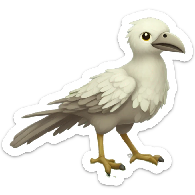 earthly muddy fresh Cool Cute Fantasy legendary jungle-bird plant-grass-type-Dendro-avian Fakemon full body sticker