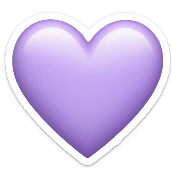 pastel purple heart sticker